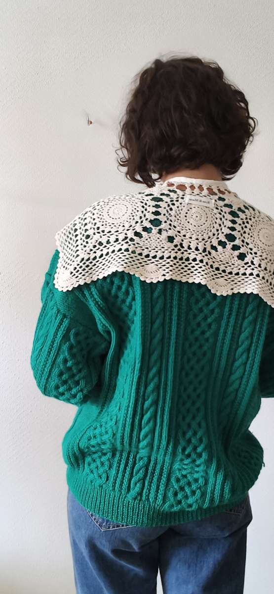 col crocheté