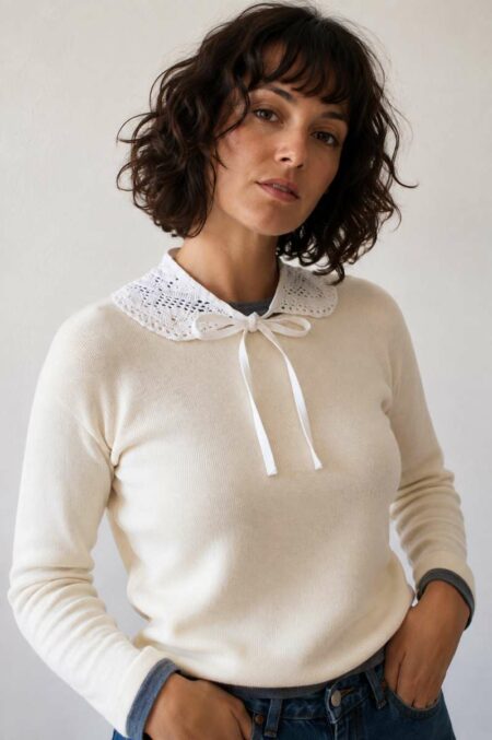 col romantique au crochet