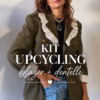 Kit upcycling blazer militaire + dentelle broderie anglaise – Tuto couture inclus