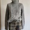 pull femme, pull gris femme, pull col roulé, pull col roulé femme, pull torsadé, pull torsades femme, pull Zamba, Zamba, pull années 2000, mode années 2000, pull vintage femme, maille femme, pull hiver femme, pull automne femme, seconde main femme