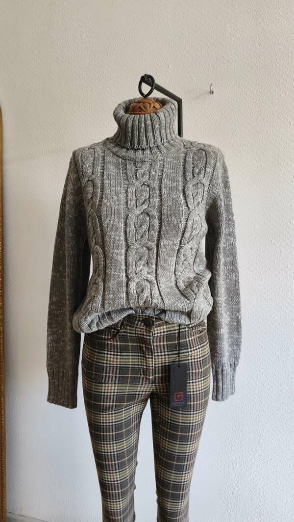 pull femme, pull gris femme, pull col roulé, pull col roulé femme, pull torsadé, pull torsades femme, pull Zamba, Zamba, pull années 2000, mode années 2000, pull vintage femme, maille femme, pull hiver femme, pull automne femme, seconde main femme