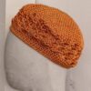 Béret orange façon crochet