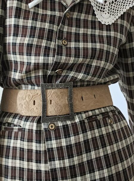 Ceinture large en cuir Made in France – taille 85