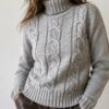 Pull col roulé gris Zamba années 2000
