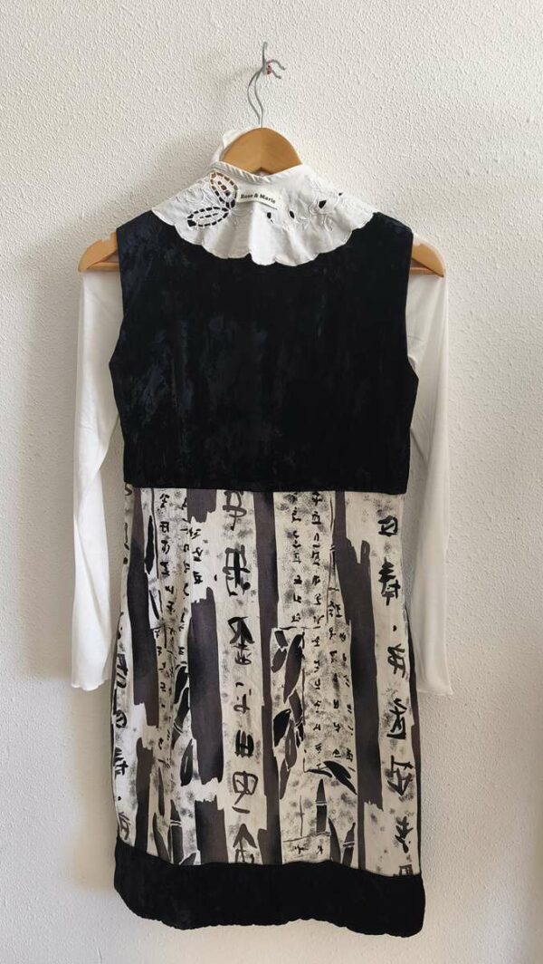 Robe vintage Y2K noire et blanche – taille 38