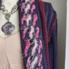 Gilet vintage en laine Anny Blatt – violet et rose