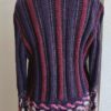 Gilet vintage en laine Anny Blatt – violet et rose