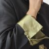 Veste vintage japonisante noire et verte – taille 40/42 – 19 €