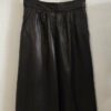 Jupe midi vintage en cuir noir – Taille 34/36