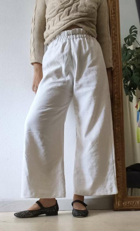 pantalon coton évasé