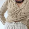 Pull court vintage Heine en laine mélangée – Taille 38