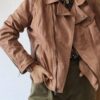 Perfecto en cuir fauve Giorgio & Mario – Taille 44
