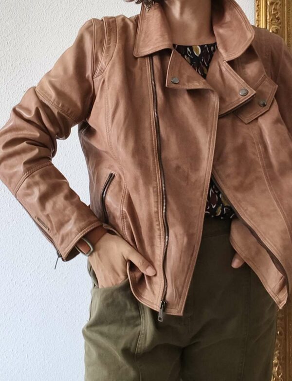 Perfecto en cuir fauve Giorgio & Mario – Taille 44
