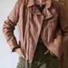 Perfecto en cuir fauve Giorgio & Mario – Taille 44