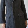 Manteau vintage gris laine & cachemire Made in Italy – Taille 40