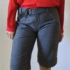 Bermuda vintage gris en laine – Taille 42
