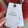 Bottines Zara en cuir rouge à talons – Neuves