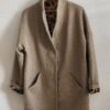 Manteau beige en laine détails léopard – Taille M 38/40 – 29 €