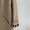 Manteau beige en laine détails léopard – Taille M 38/40
