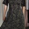 Robe longue léopard satinée – Taille 1