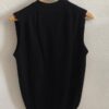 Gilet sans manches vintage 100 % laine noir – Taille 38