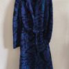 Manteau long tricoté vintage bleu & violet – 38/40