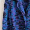 Manteau long tricoté vintage bleu & violet – 38/40