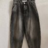 Jean barrel gris délavé Bershka – Taille 36/38