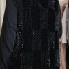 gilet perles noir femme