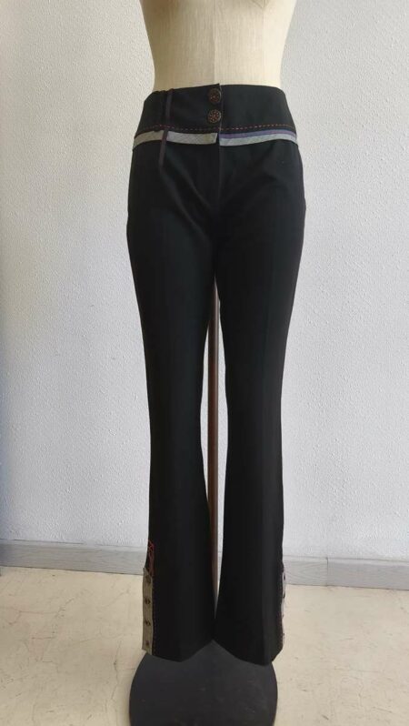 Pantalon noir évasé femme – La Mode est à Vous – Taille 38