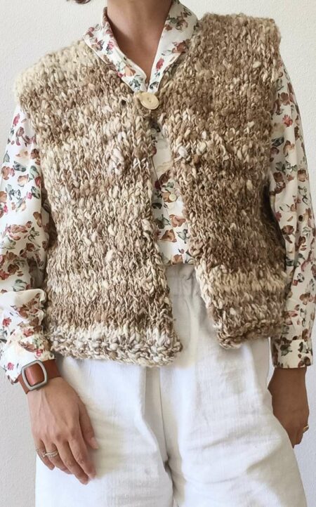 Gilet de berger en laine de mouton – Rose & Marie – Taille 42/44