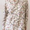 Blouse fleurie vintage années 80 en viscose – Taille 42
