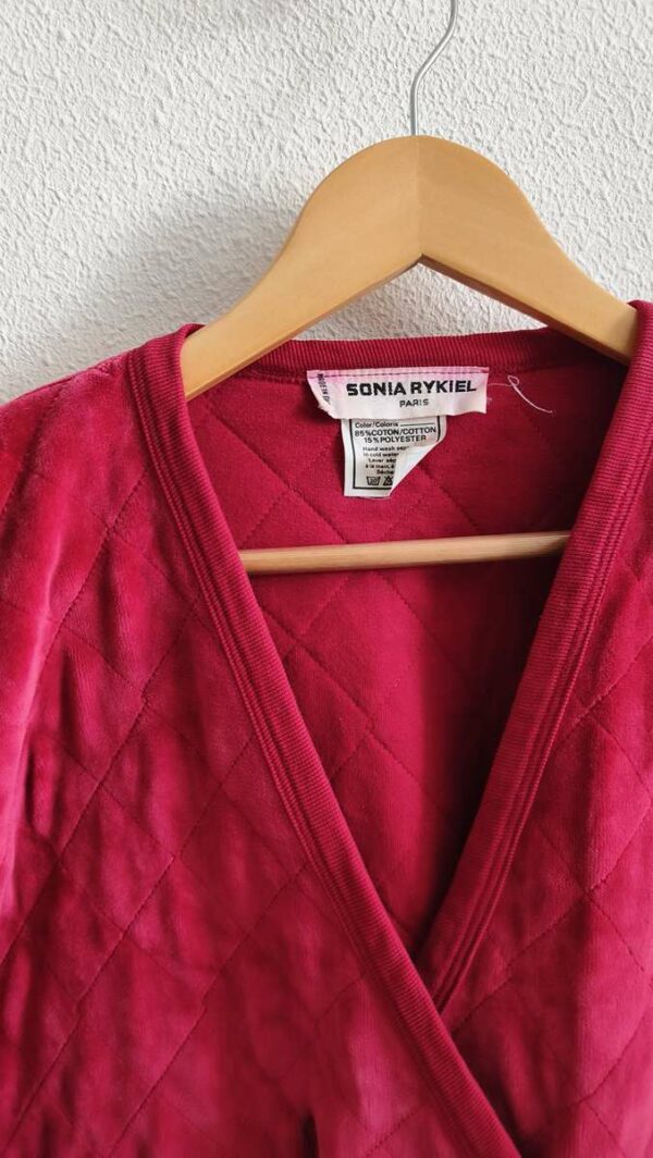Veste vintage Sonia Rykiel en velours rouge – Taille 40/L