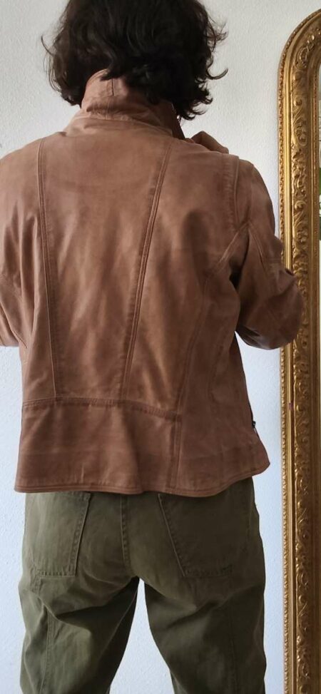 Perfecto en cuir fauve Giorgio & Mario – Taille 44