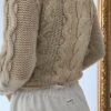 Pull court vintage Heine en laine mélangée – Taille 38