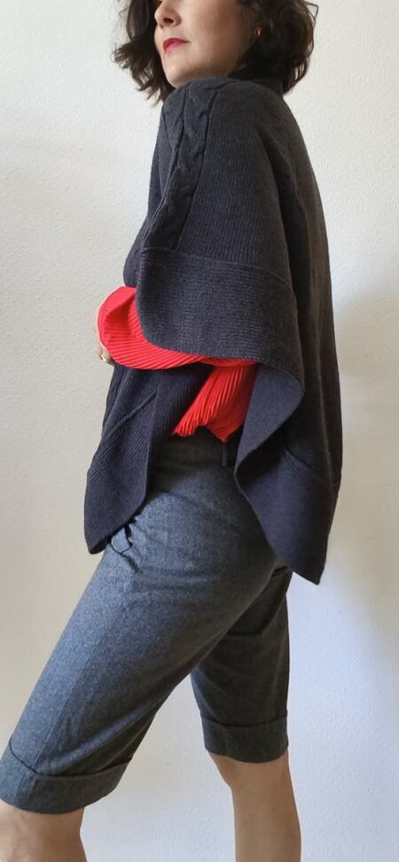 Cape en maille Zamba vintage années 2000 – Taille unique
