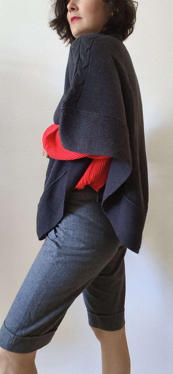 Cape en maille Zamba vintage années 2000 – Taille unique