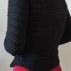 Chemisier noir texturé Y2K – Taille 38