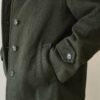 Manteau Loden vintage vert kaki 95 % laine – Taille 44/46