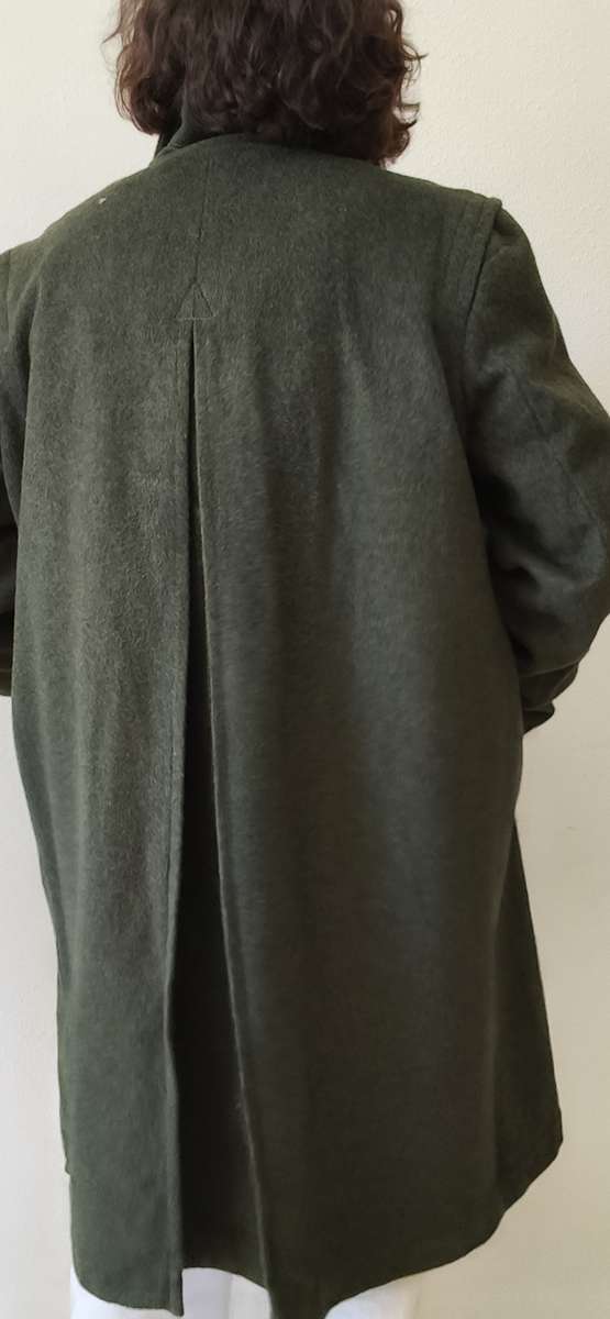 Manteau Loden vintage vert kaki 95 % laine – Taille 44/46