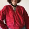 Veste vintage Sonia Rykiel en velours rouge – Taille 40/L