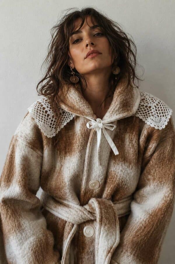 Manteau femme en couverture de laine – Rose & Marie