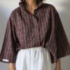 Chemise upcyclée collerette Rose & Marie Taille