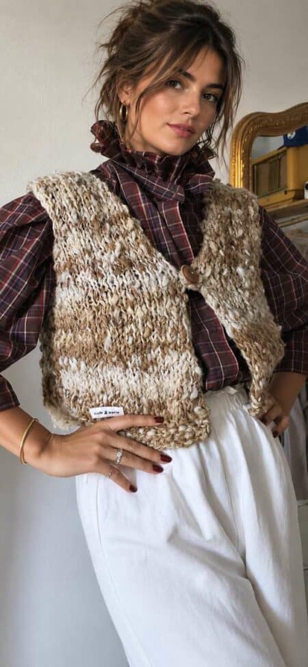 Gilet de berger en laine de mouton