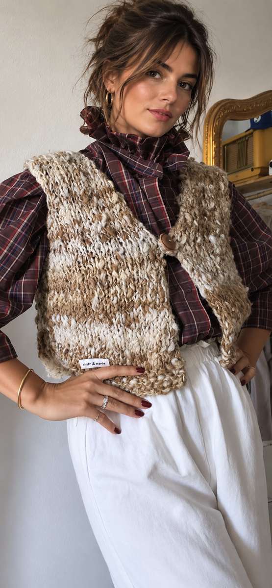 Gilet de berger en laine de mouton