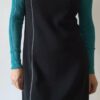 Robe vintage Saint James noire sans manches – Taille 42