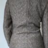 Blazer vintage femme en laine à chevrons marron – Lasserre – Taille 38