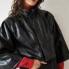 veste cuir vintage femme