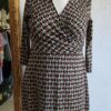 Robe portefeuille stretch imprimé géométrique – Taille 46