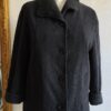 Manteau court vintage en laine gris souris – Taille 46